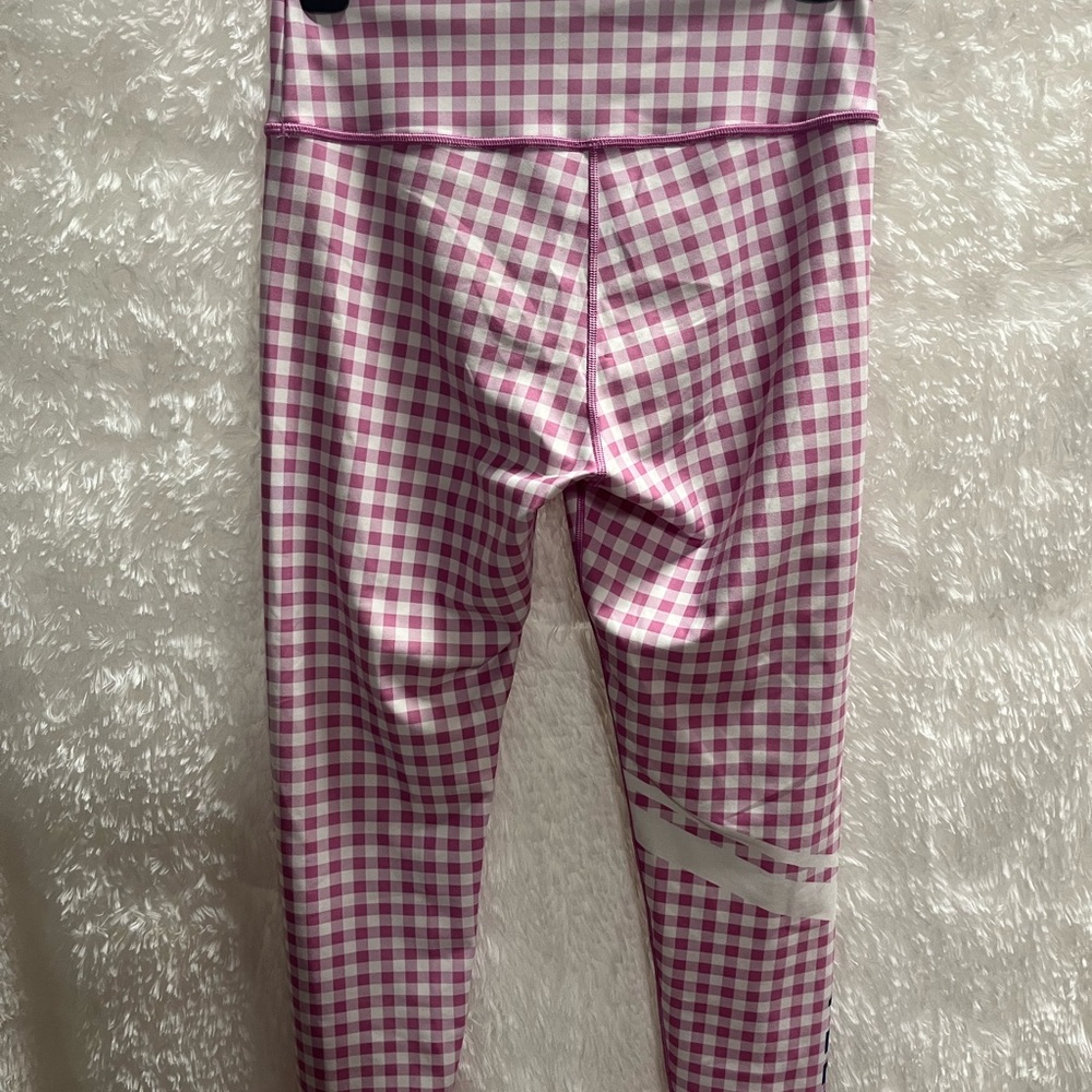 Peloton Pink Checkered Leggings - Picture 9 of 10